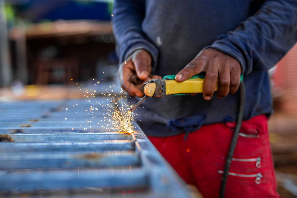 Metal fabrication and welding in our workshop